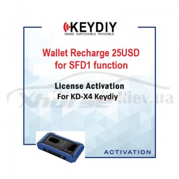 Поповнення рахунку Keydiy на $25 для токенів SFD1 на KD-X4