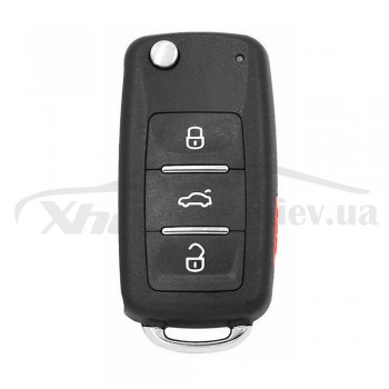 Ключ универсальный выкидной Smart KD ZB202-4 3 but+PANIC Keydiy 