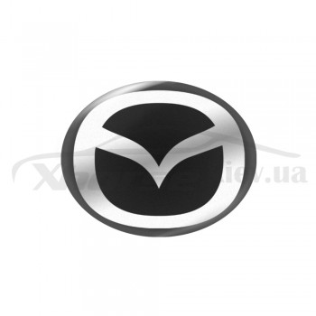 Стикер (наклейка) овал 15x12 мм Mazda для автомобильного ключа