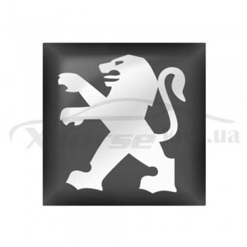 Стикер (наклейка) квадрат 15,6х15,6 мм  Peugeot для автомобильного ключа