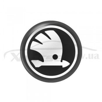 Стикер (наклейка) 12 мм Skoda для автомобильного ключа