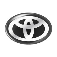 Стикер (наклейка) овал 19x12,5 мм Toyota для автомобильного ключа
