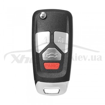 Ключ универсальный выкидной XKAU02EN 3 but+PANIC Xhorse-VVDI