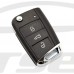 Смарт ключ Volkswagen MQB48 434MHZ 3 but выкидной KYDZ с жалом HU162